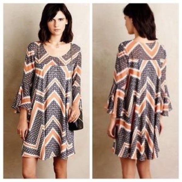 Paper Crown Dresses & Skirts - Paper Crown Endora Swing Dress Chevron Small